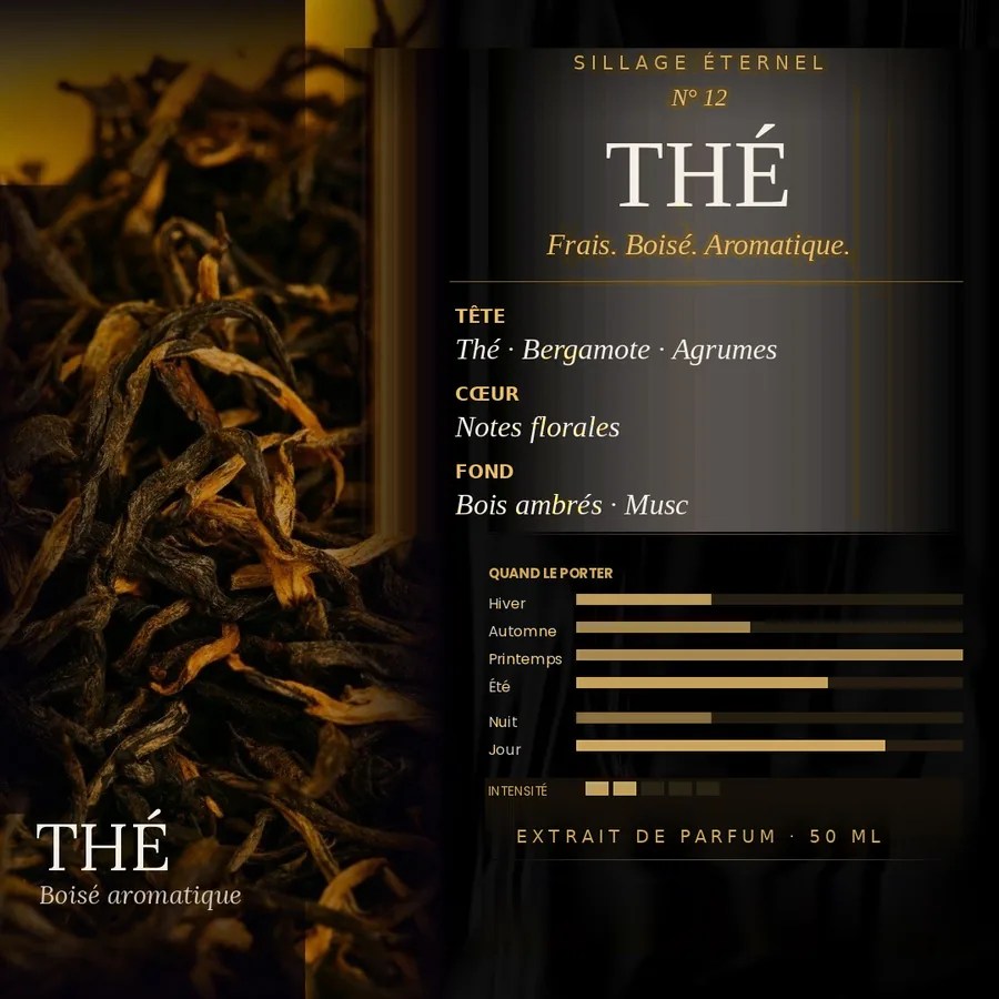 N°12 Thé, extrait de parfum boisé aromatique